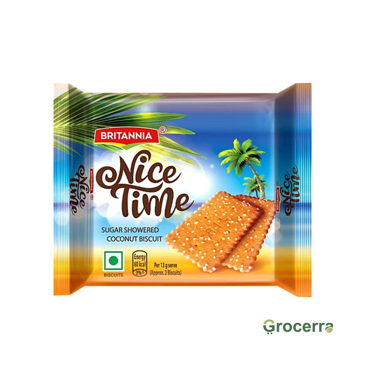 Britania Nice Time Sugar Showered Coconut Biscuits 152gms