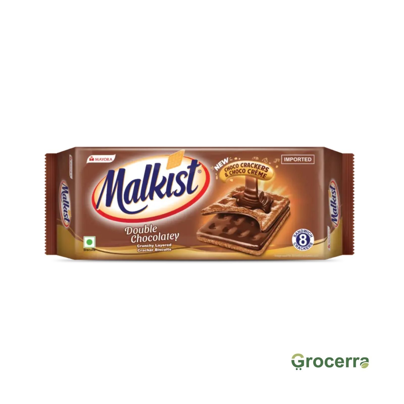 Mayora Malkist Double Choclatey Crunchy Layered Cracker Biscuits 144gms