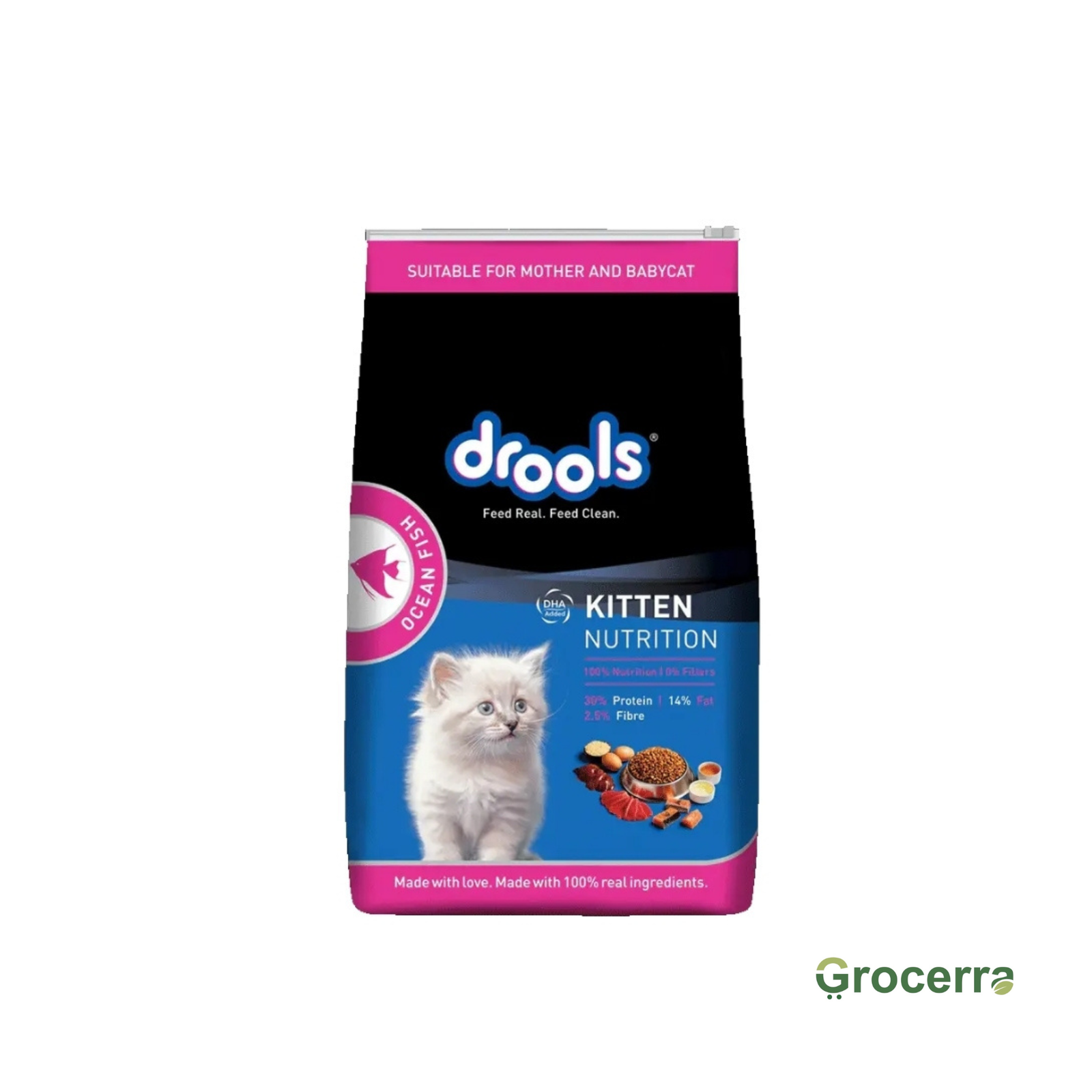 Drools Kitten Nutrition Ocean Fish Made With Love , Made With 100% Real Ingredients 400 g
