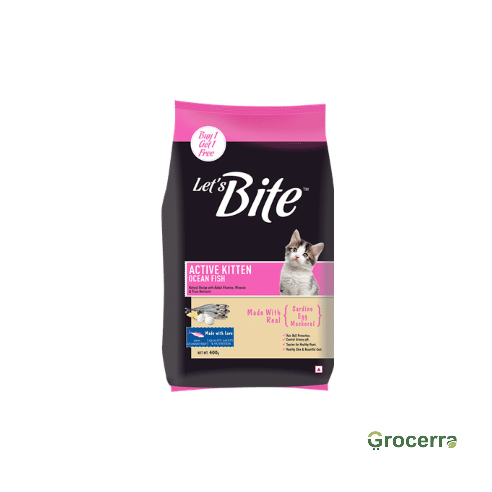 Let’s Bite Active Kitten Ocean Fish 400g