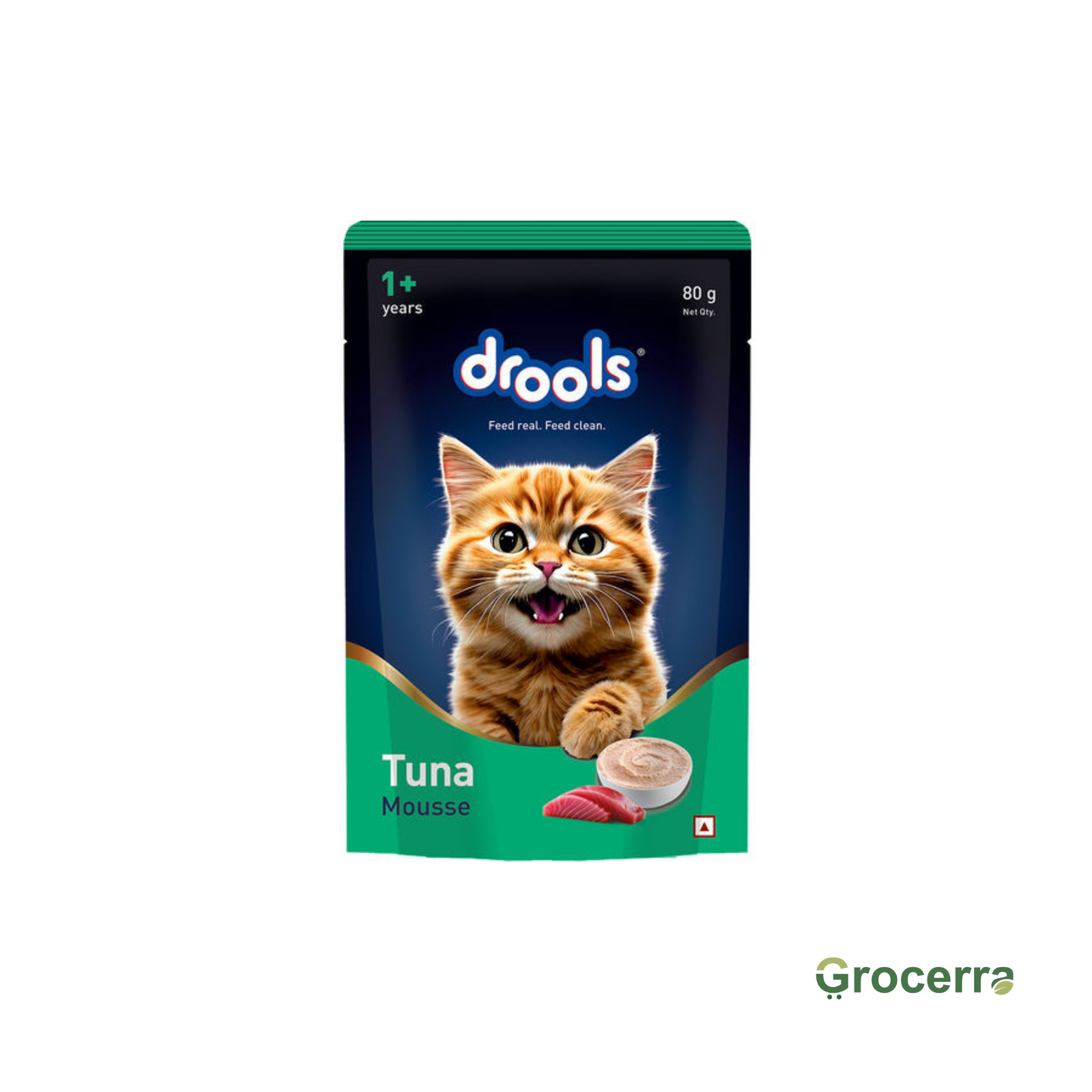 Drools Feed Real, Feed Clean Tuna Mousse 1+ Year 80 g