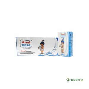 Amul Taaza Homogenised Toned Milk 1ltr (1 Box X 12Pc)